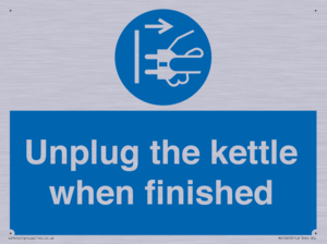 Unplug the kettle when finished